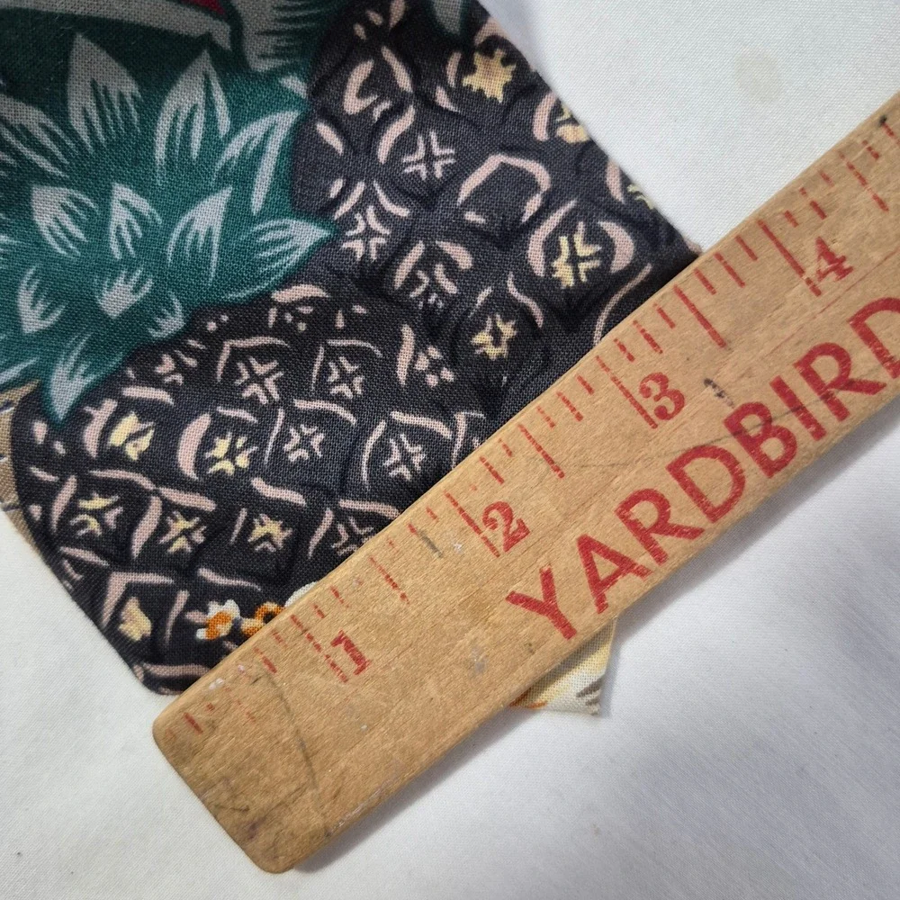 Hilo Hattie Tie‎ Mens Burgundy Hawaiian Tropical Pineapple Floral Necktie Cotton